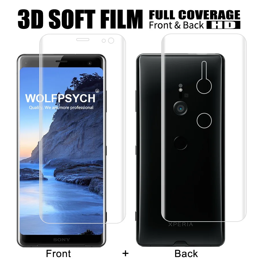 Передняя Задняя часть для Sony Xperia 1 10 Plus 5 XZ4 XZ3 XA3 XA2 Ultra XZ1 XZ2 Compact xz Premium защита экрана