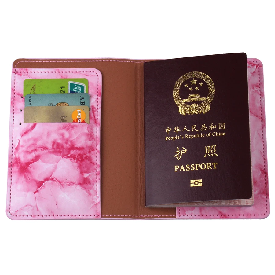 

New Stone Pattern Passport Cover Card Case Women Men Travel Credit Card Holder Travel ID&Document Passport Holder CH13