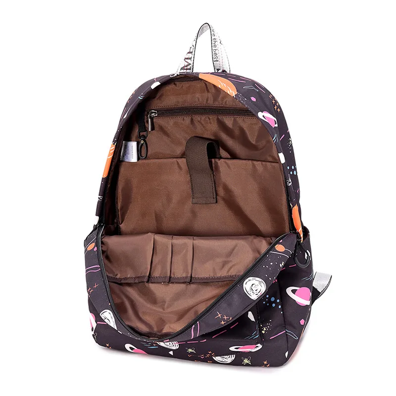 Женский рюкзак для ноутбука 15 6 дюйма водонепроницаемый дорожный с принтом в виде