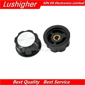 5 шт., ручка потенциометра WH118 WX050 Bakelite, медное внутреннее отверстие, 6 мм