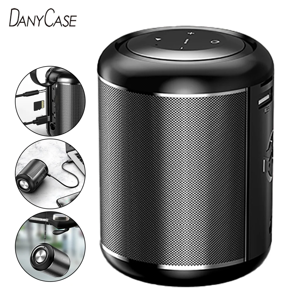Миниатюрный Bluetooth динамик мощная беспроводная уличная смарт колонка с басами