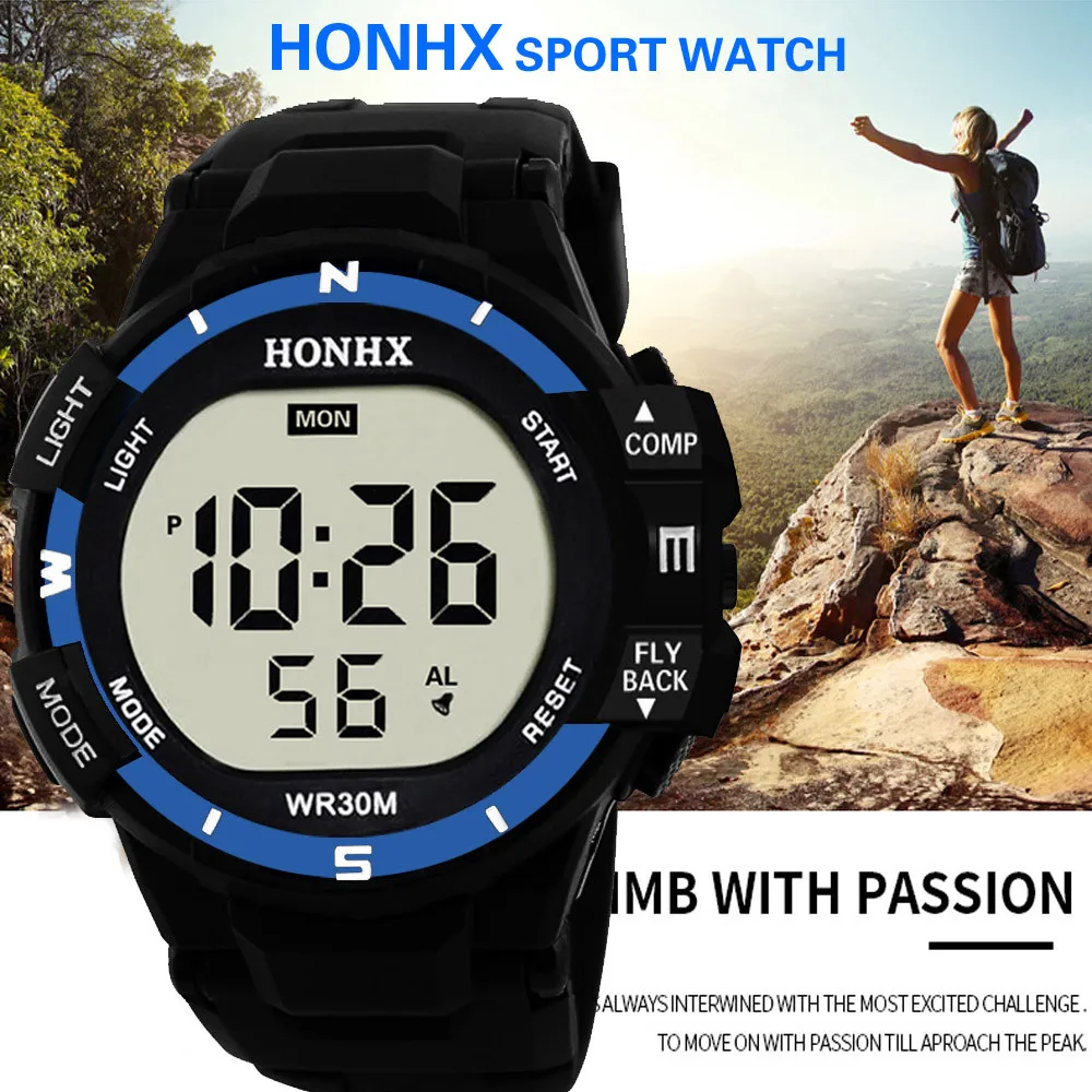 

Brand Luxury Casual Silicone Strap Led Waterproof Watch Numerals Quartz Analog Sport Wristwatch Fashion Date Clock Reloj Hombre