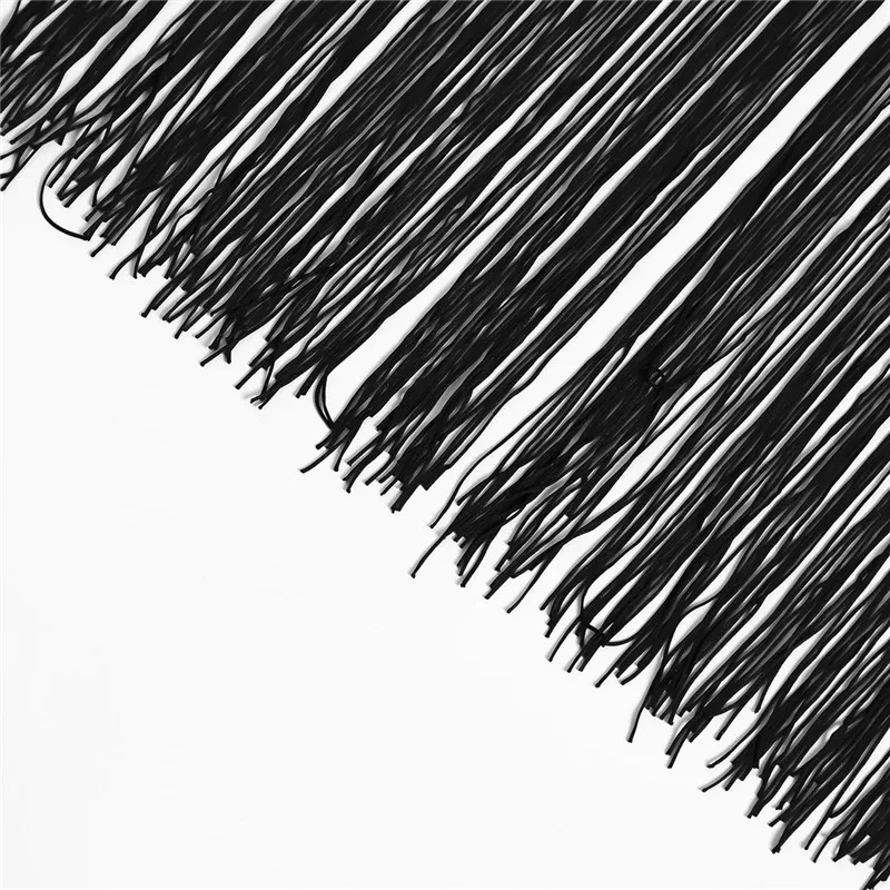 

New Fashion Simple Beach Street Shooting Tassel Waist Body Chain Europe And America Sexy Temperament Black Polyester Waist Chain