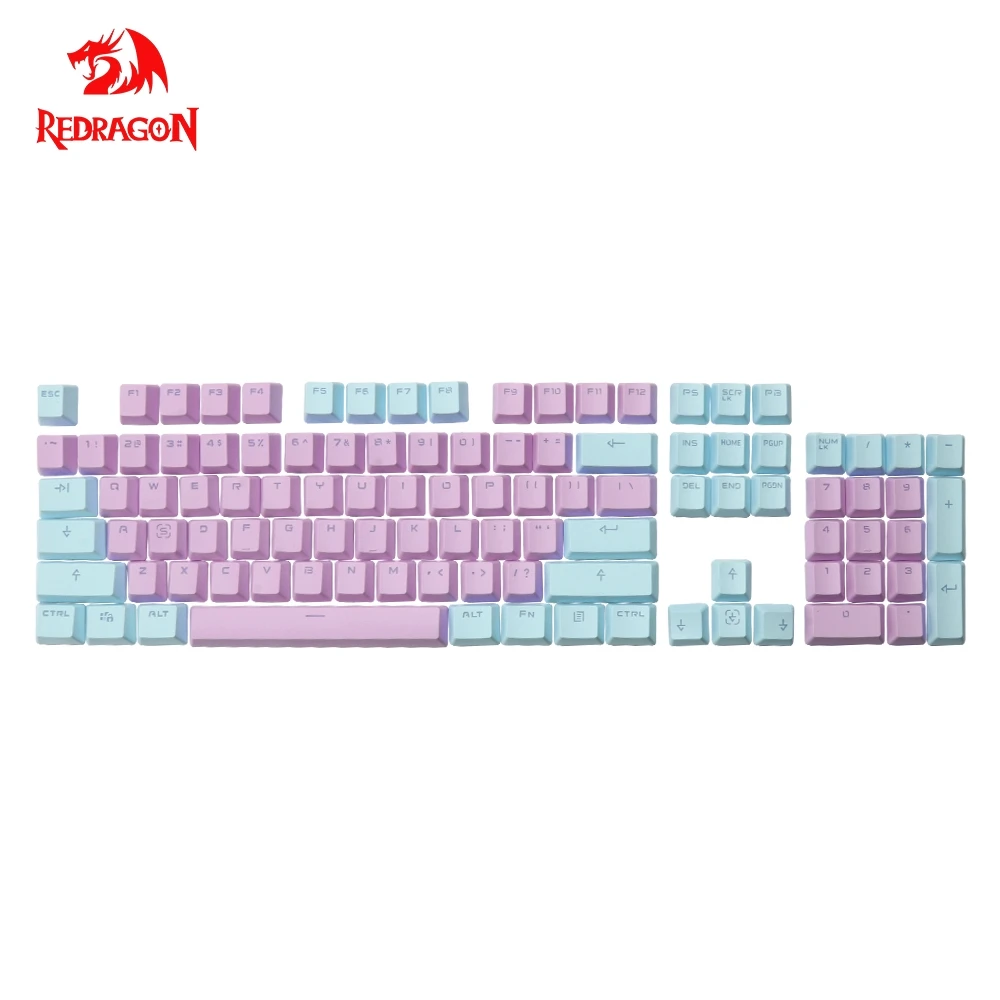 

Redragon 104 Key PBT mechanical keyboard key caps For Cherry MX style Including key-puller English US keycaps