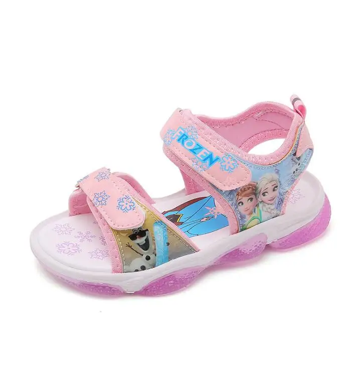 Сандалии Детские летние дышащие Нескользящие со светодиодной подсветкой -