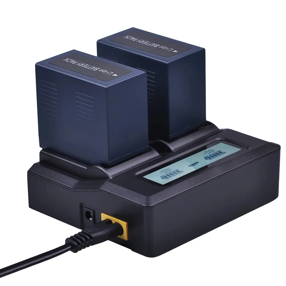 2Pcs Tectra CGR-D54 CGR D54 D54S Battery+LCD Fast Dual Charger for Panasonic AG-AC8PJ AG-AC90A AG-HPX250 HC-X1000 AG-HPX255 - купить по