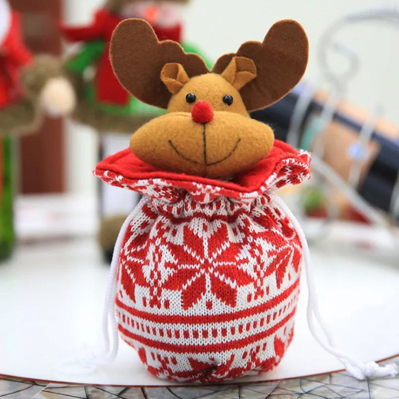 Мода 2019 1 шт. рождественская сумка для яблока рождественский санта-клаус снеговик