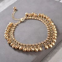 vintage women rhinestone bell tassel anklet foot chain bracelet jewelry gift