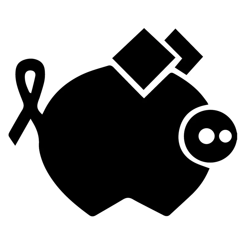 

Bumper Sticker for Big Pig Windows with Interesting Personality PVC Waterproof and Sun Protection Car Accessories 15.5x12.7cm