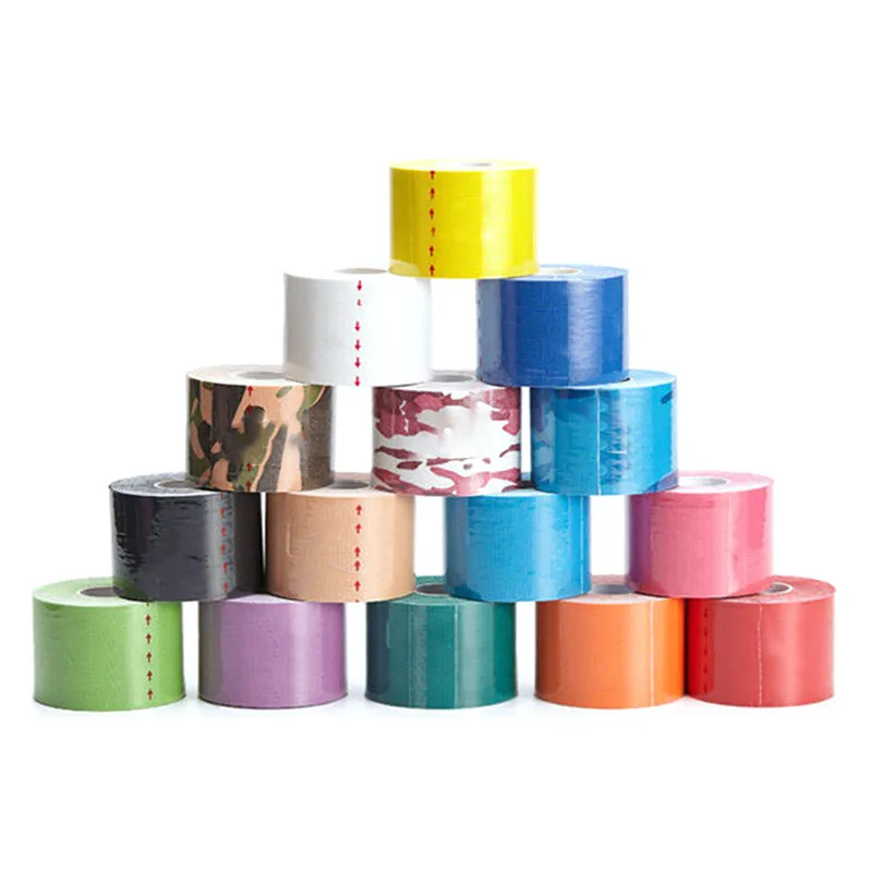 Кинезиологическая лента Атлетическая Восстановления Эластичная с заплатами на