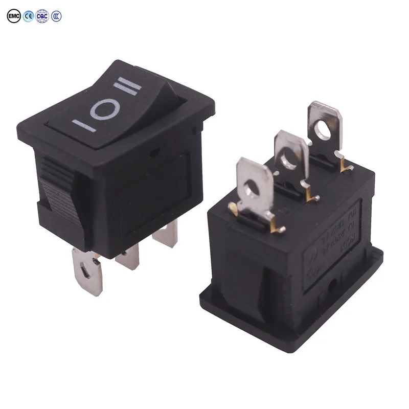 50 шт. 3Pin Switch20* 15*25 мм третий шестеренный черный кулисный переключатель 3 вилки переключатель 6A 250V 10A 125V AC электрические аксессуары переключатель