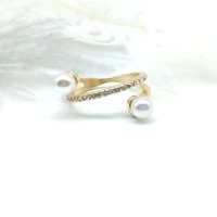 simple pearl ring female fashion personality 2021 new light luxury niche design ring factory for direct supply