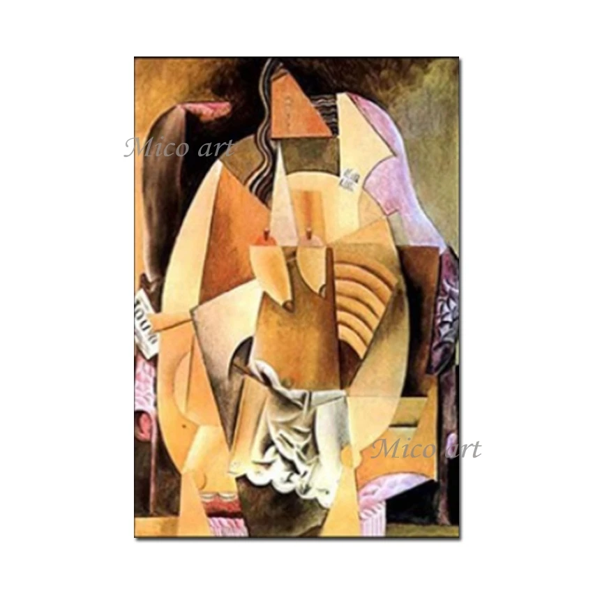 

Modern Living Room Decorative Famous Abstract Picasso Oil Painting Reproduction Pure Handmade No Frame Canvas Figure Wall Art