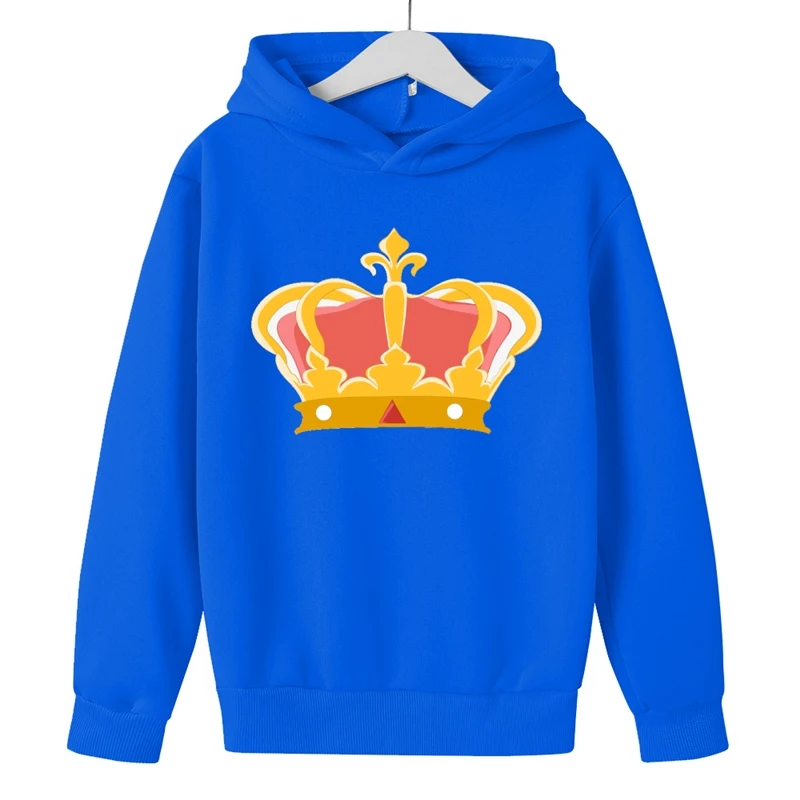 

Crown King Queen Princess Emperor Hoodi Childrens Girls Clothing Boys Hoodie Autumn Kid Gift Sweatshirt Casual child Costume Top