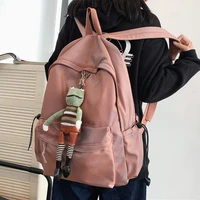 solid color backpack women backpack unisex large capacity travel backpack female school bag quality nylon for student backbag