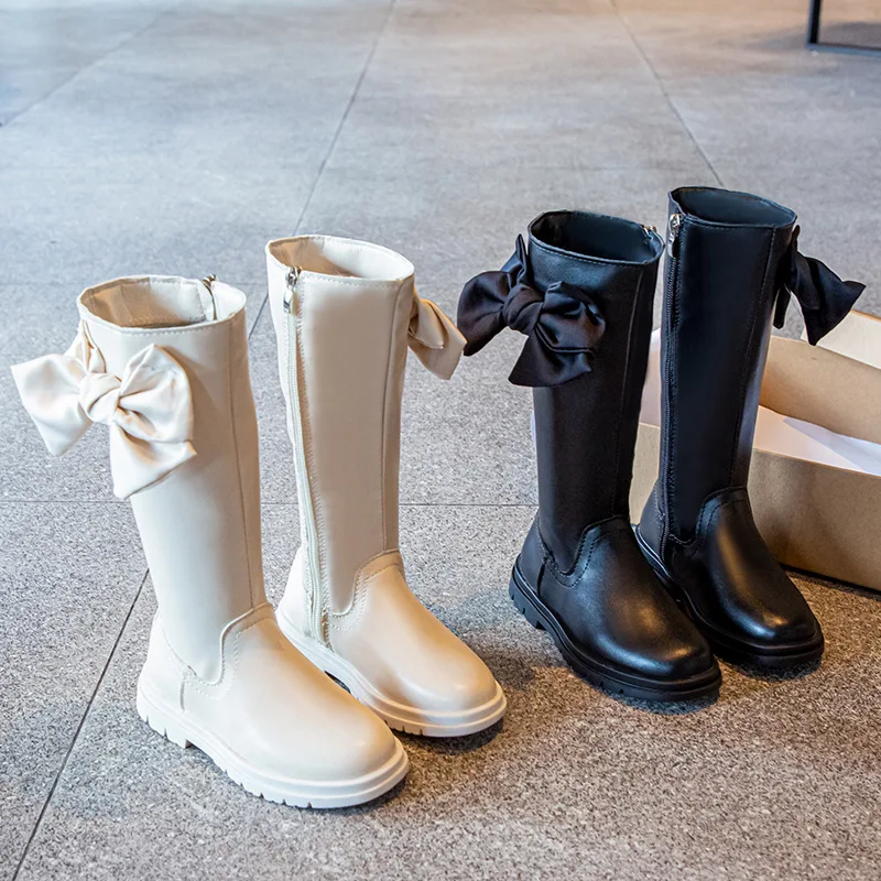 

Girls Boots Autumn New Children Knee-High Fashion Martin Boots Suede Rubber Soft Platform Snow Boots Shoes For Boys Kids