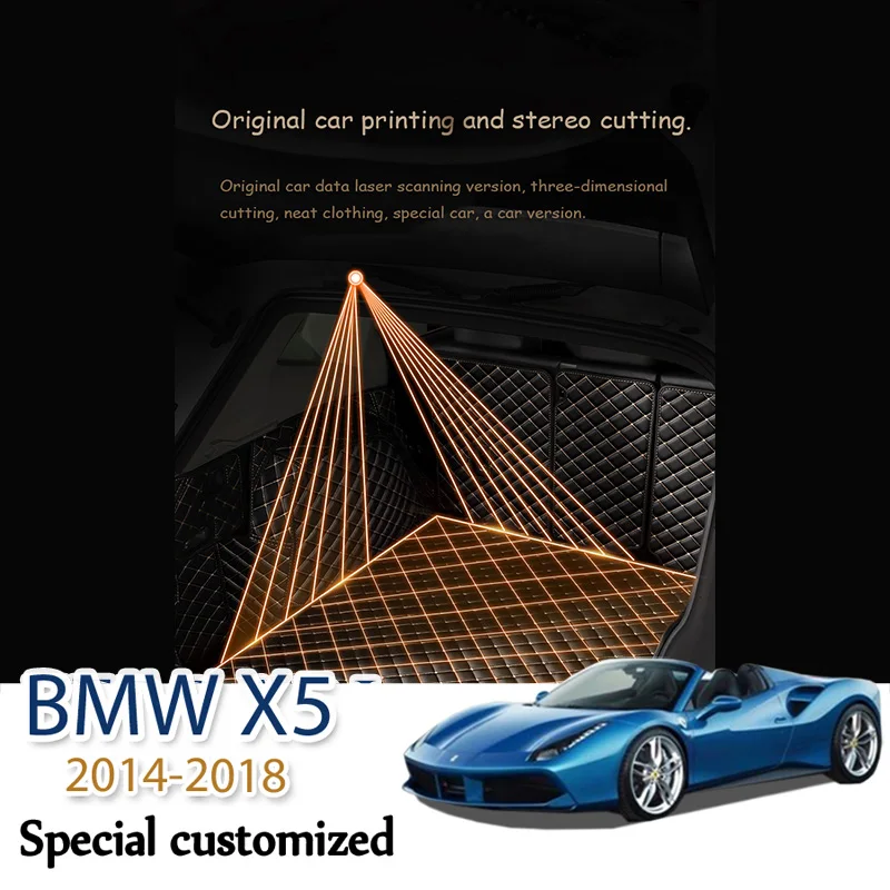 Кожаный коврик для багажника автомобиля BMW X5 F15 F85 2014-2018 5-местный Коврики