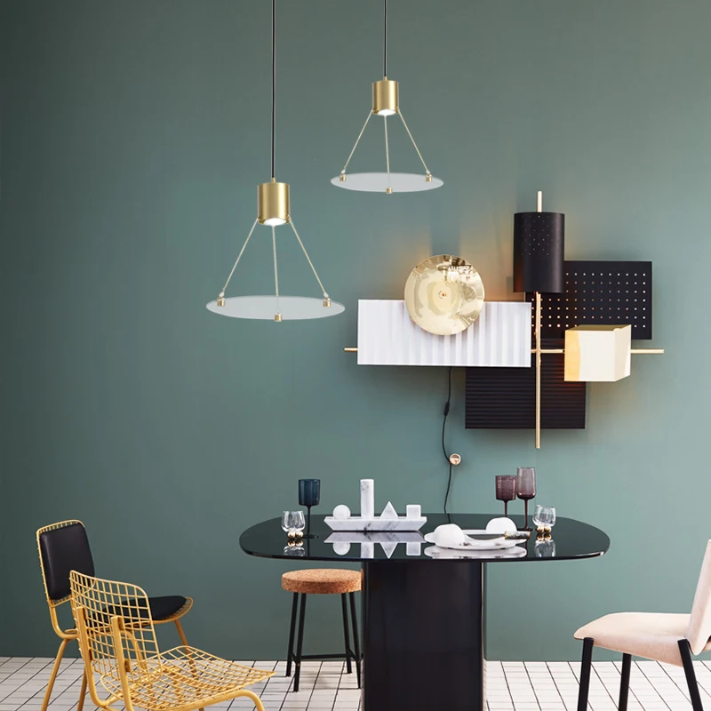 Европа ресторан люстра современная лаконичная вилла модель между