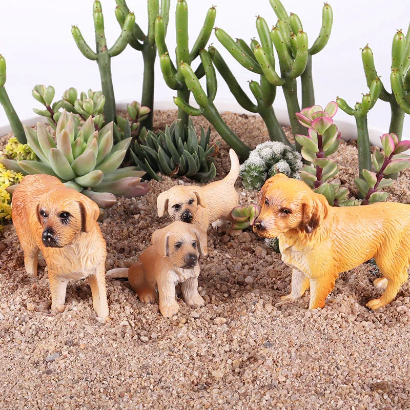 Small Size Golden Retriever Animal Figure Collectible Toys Dog Action Figures Kids Plastic Cement | Игрушки и хобби