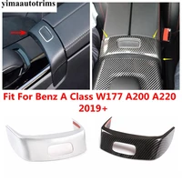 armrest storage box switch frame decor cover trim for benz a class w177 a200 a220 2019 2022 abs matte carbon fiber accessories