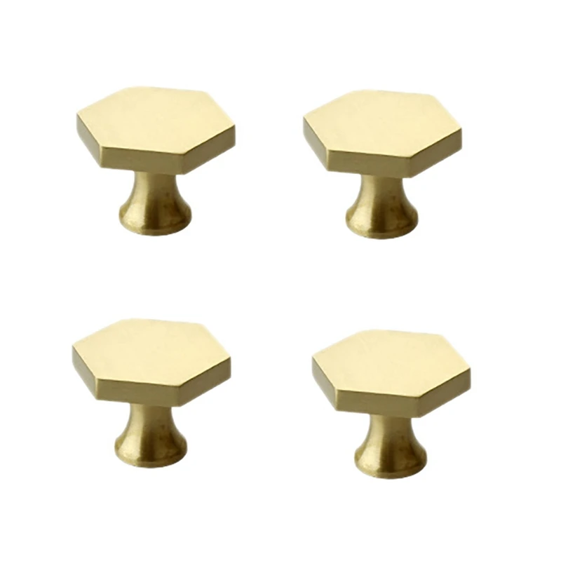

4-Pack Brass Cabinet Knobs, Dresser Knobs for Dresser Drawer Knobs and Pulls Knobs and Pulls Handlesm, with Screws