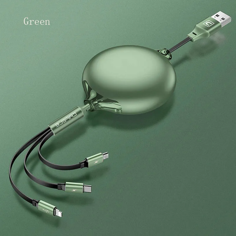 Кабель зарядный 3-в-1 с разъемом USB Type-C 1 2 м 120 см 3 А | Электроника