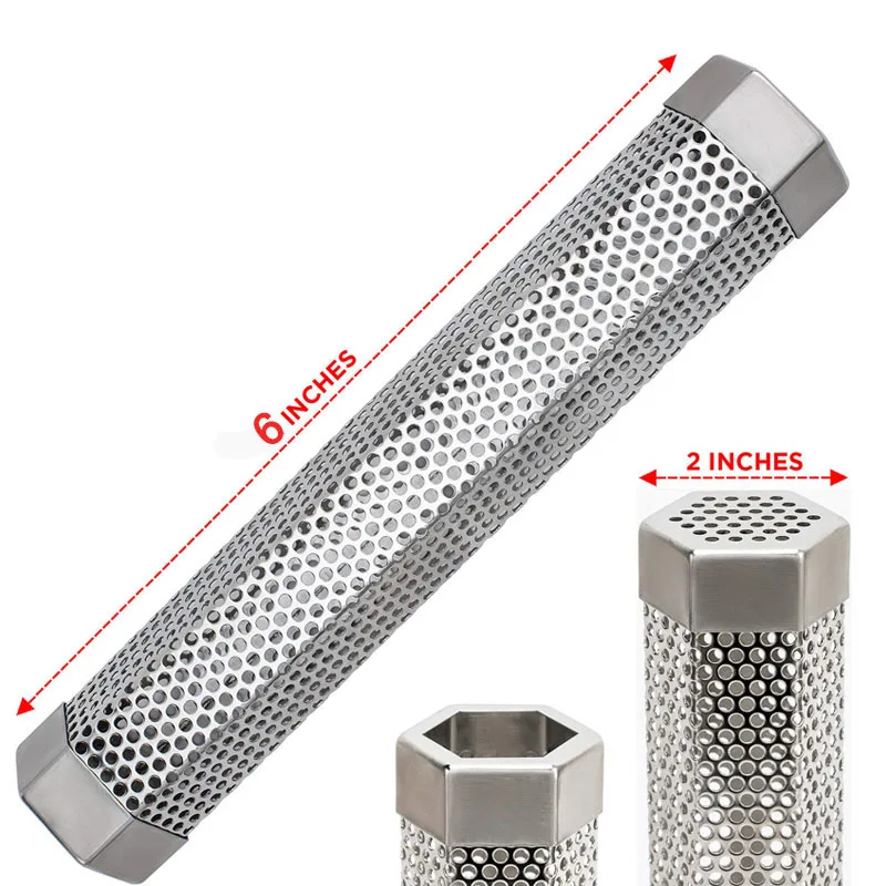 Stainless Steel Grill Metal Mesh Grid Square Hexagon Cold Smoke Generator Pellet Smoker Outdoor for BBQ Baking Accessories | Дом и сад