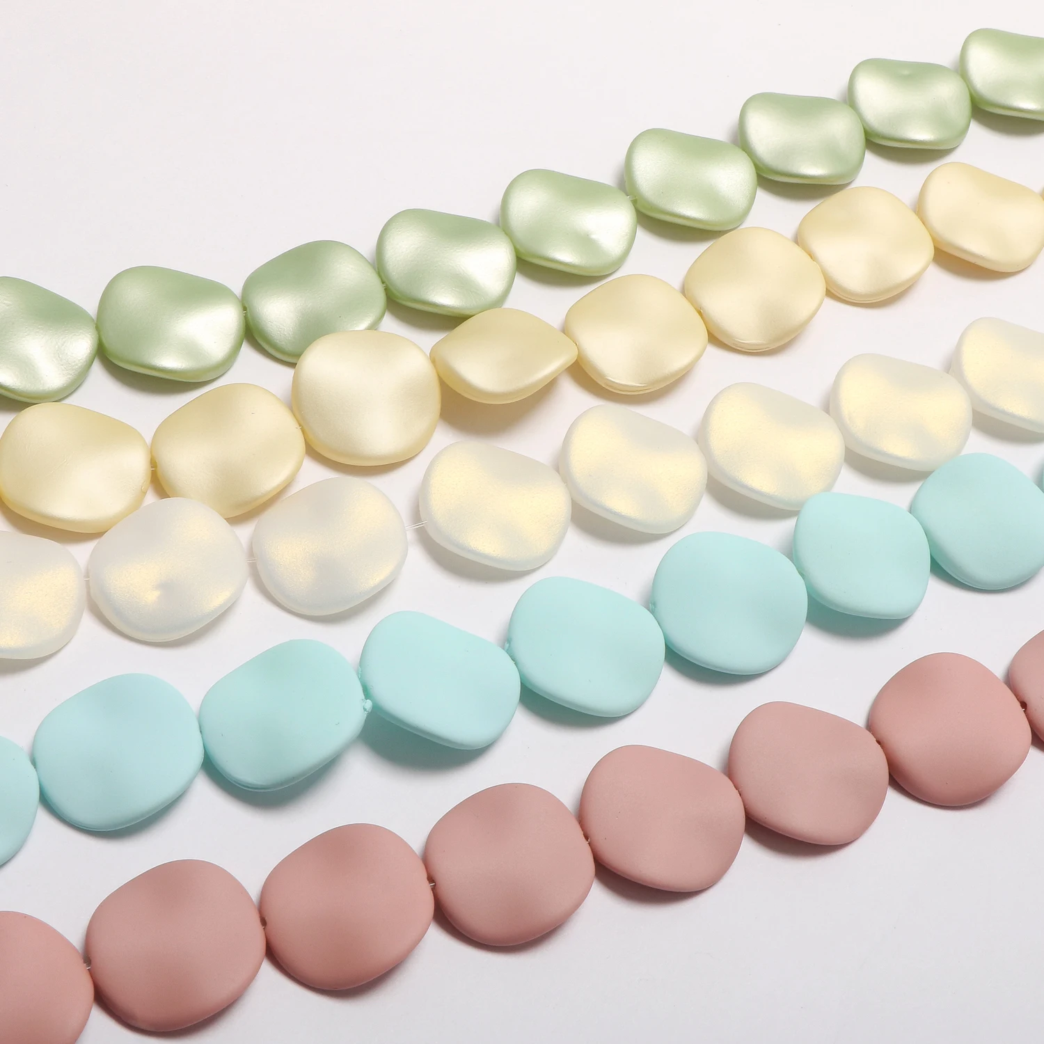 Макарон милый Фантом гофрированный круглый резиновый скраб плоский бисер DIY