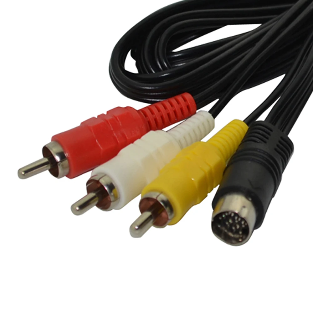 10 шт. последние никелирование разъем AV кабель для SEGA Сатурн RCA шнур SS (10 pin) |