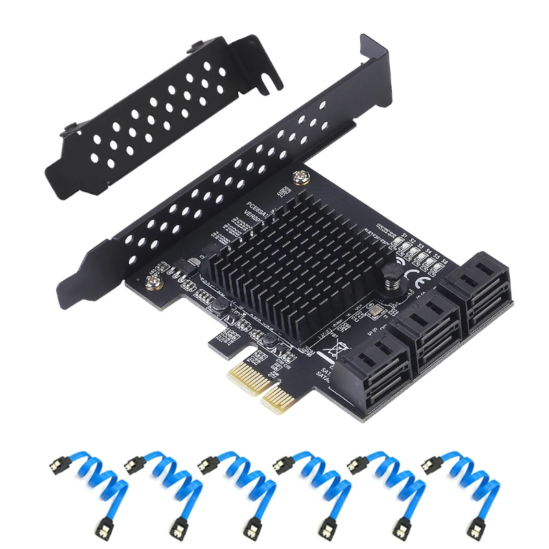 Карта контроллера 6/4 портов SATA III PCIe на 6 стандарт внутренний адаптер