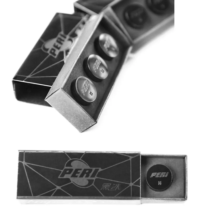 Цельнокроеные наконечники для бильярдного кия PERI Black Ice Tip s m H 14 мм