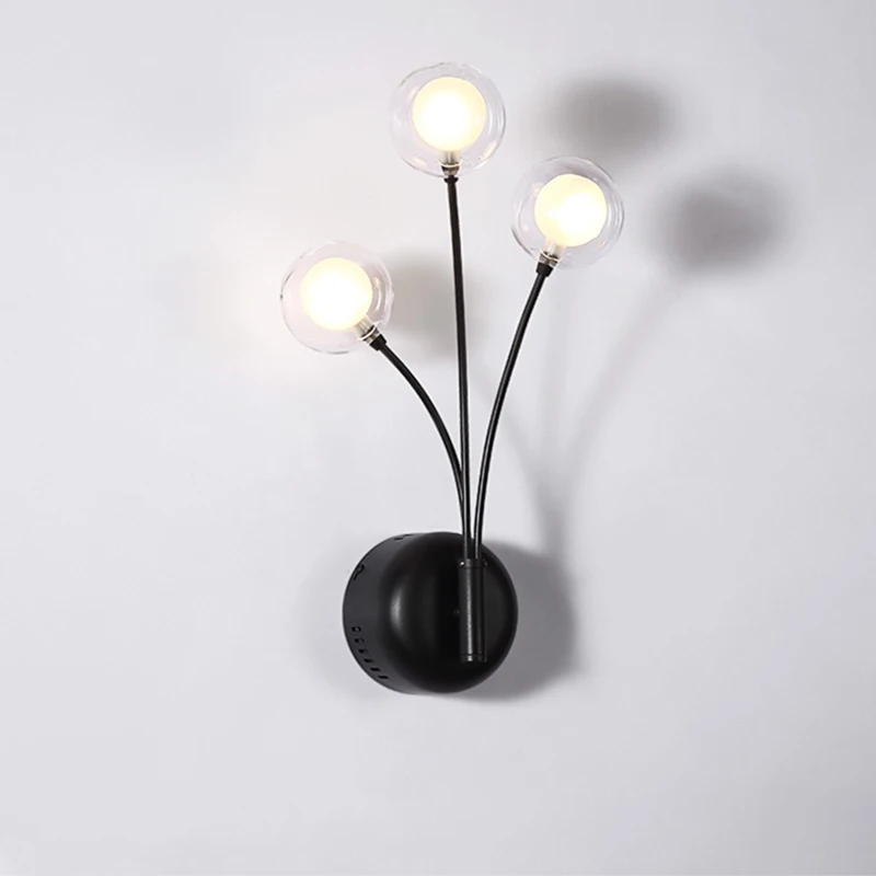 Современный алюминиевый и акриловый G4 led magic bean 3 головки настенный светильник для