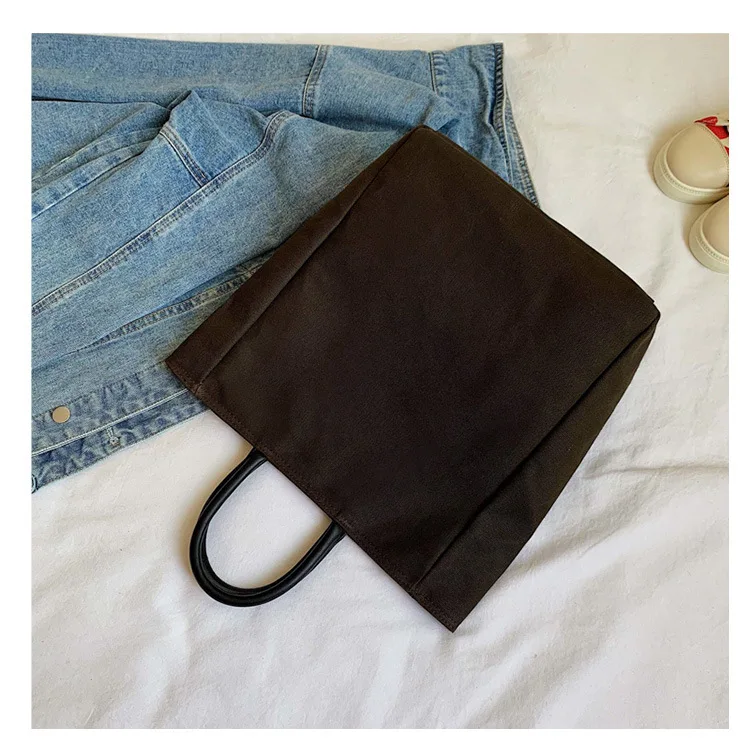 New fashion simple leisure Tote Bag student schoolbag large capacity canvas briefcase
