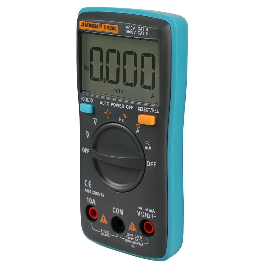 AUTOOL DM200 ЖК мультиметр цифровая схема диагностические инструменты LCD DC AC