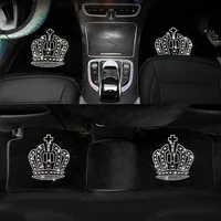 car floor cover general diamond inlaid velvet carpet mats for womens automobile bling drill interior accessories universal size