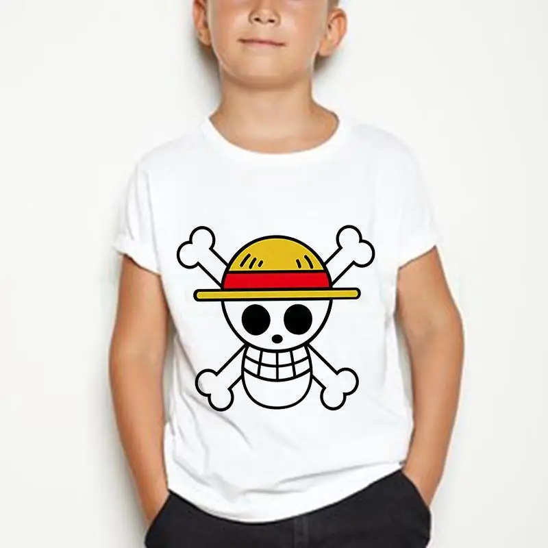 

Luffy One Piece T -Shirts Boys /Girl 2020 New Fashion Hip Hop T Shirt Kids Casual Brand Clothing Pure Cotton Children Summer Tsh