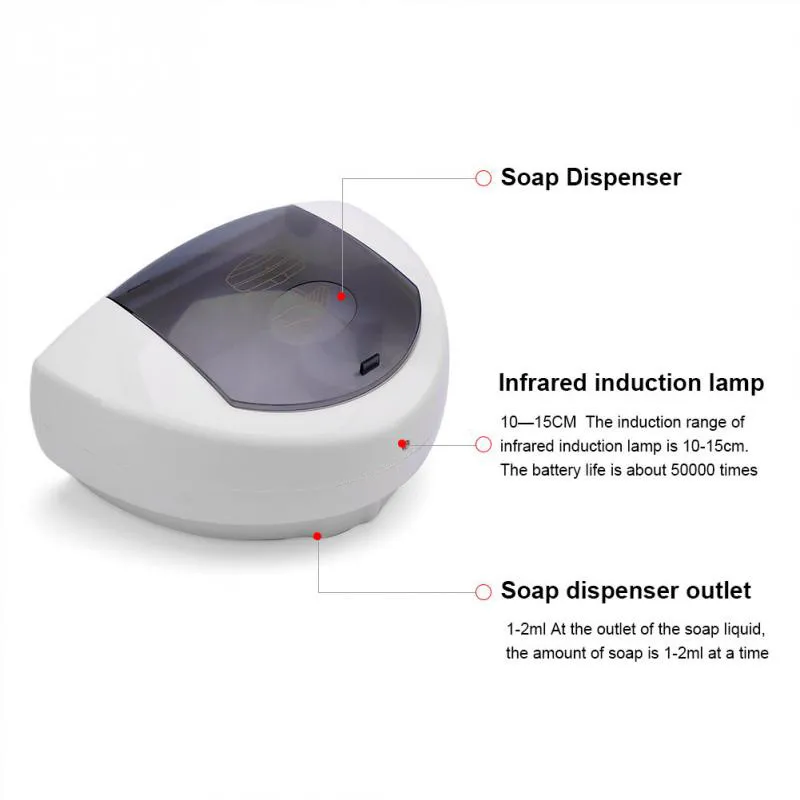 

500ml Wall Mounted Liquid Automatic Soap Dispenser ABS Bathroom Accessories Sensor Touchless Sanitizer Soap Dispenser forKitchen