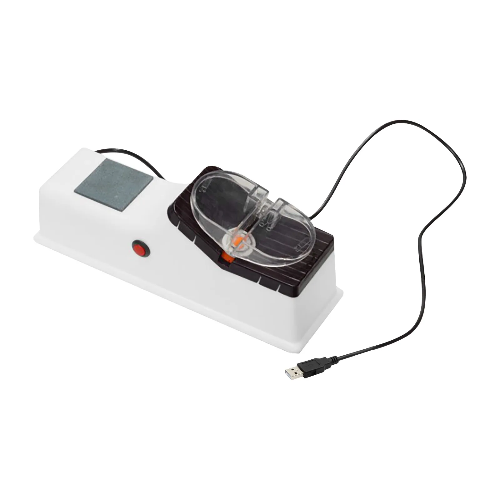 

USB Electric Knife Sharpener Adjustable For Knife Scissor Sharpening Kitchen Knives Tool White medium and fine grinding blade