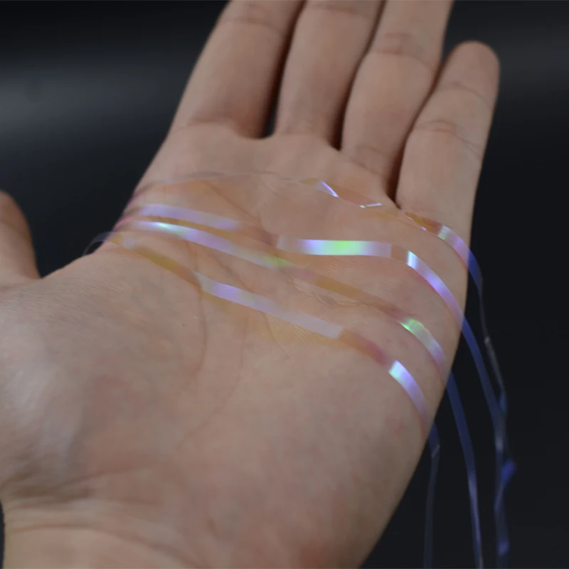 CONTEMPLATOR голографическая мигалка с жемчужиной 3 мм 2 сумки узкая блестящая пленка