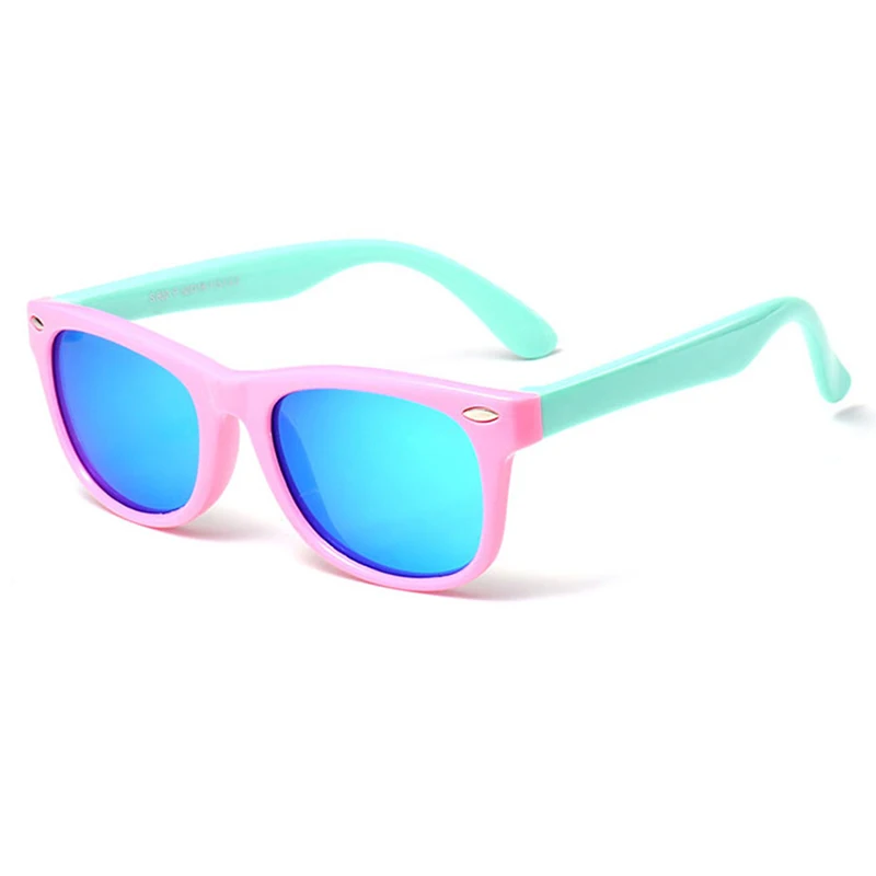 Квадратные детские солнцезащитные очки поляризационные для детей в винтажном