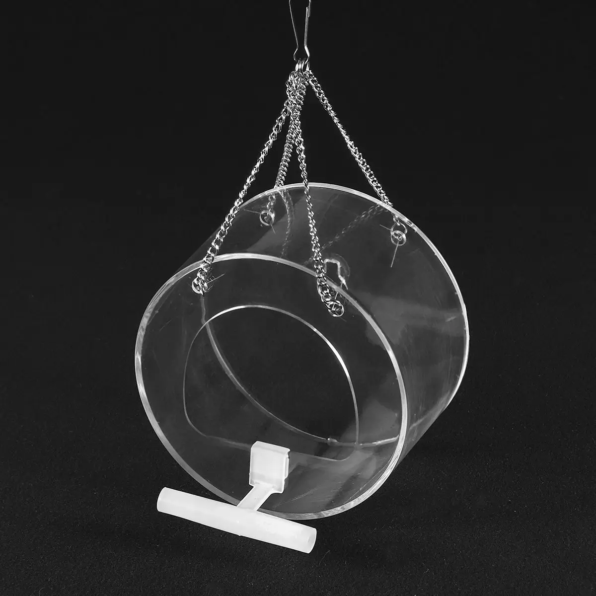 Акриловая кормушка для птиц прозрачная Водонепроницаемая круглая коробка еды