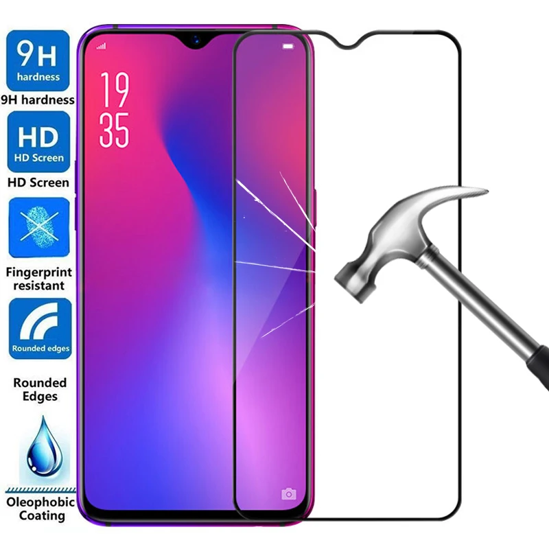 9D закаленное стекло для Oppo Realme 1 2 3 C1 X A37 A3S A5 A5s A59 A7 A73 F1s F5 Youth F7 F9 F11 Pro R15 Защитное