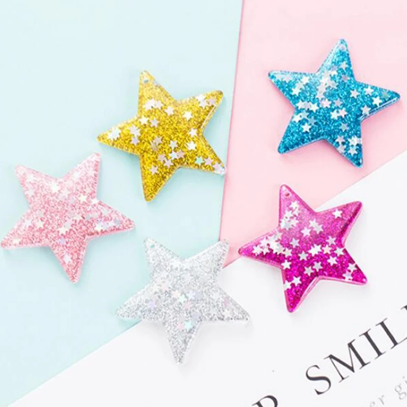 

Keychain Epoxy Resin Mold Shiny Star Moon Shape Keyring Pendant Casting Silicone Mould DIY Crafts Decoration Jewelry Making Tool