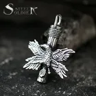 Стальной солдатский модный винтажный Женский Мужской мешочек кулон из нержавеющей стали цепочка ожерелье ювелирные изделия