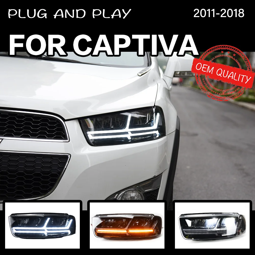 

AKD Head Lamp for Captiva LED Headlight 2011-2018 Headlights Captiva DRL Turn Signal High Beam Angel Eye Projector Lens