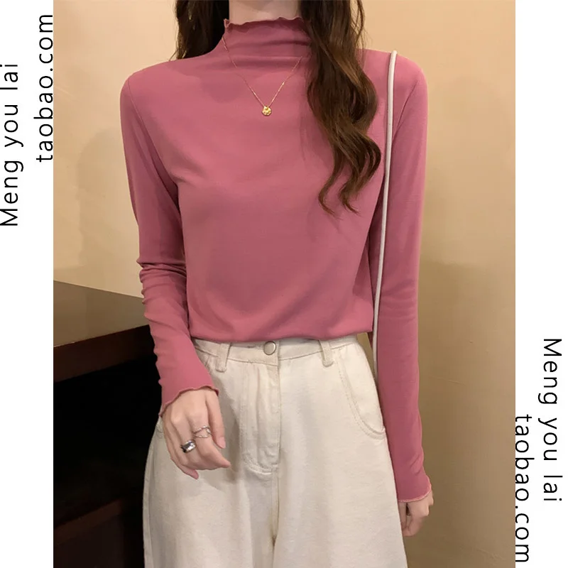 

Женская Свободная блузка с длинным рукавом, с ложным воротником