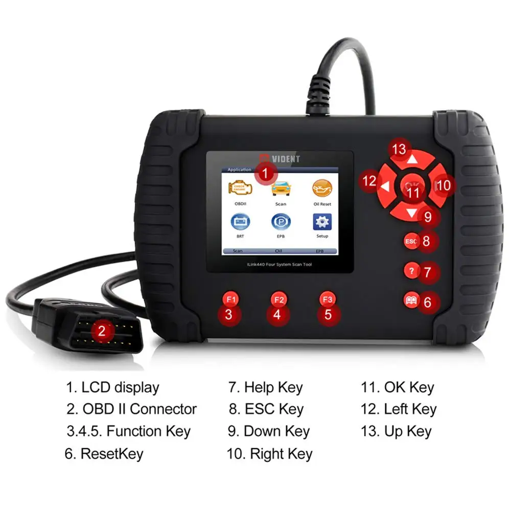 VIDENT iLINK440 4 Система сканирования Поддержка двигателя/ABS/подушки