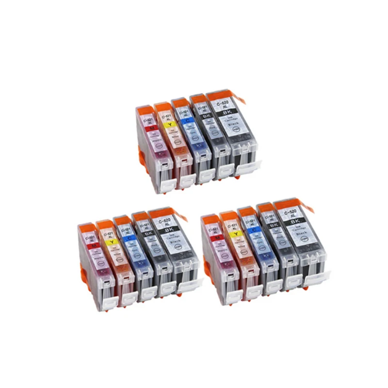 5PK PGI-520 картридж с чернилами для MP540 MP550 MP560 MP620 MP630 MP640 MP980 MP990 MX860 MX870 IP3600 IP4600 IP4700 |