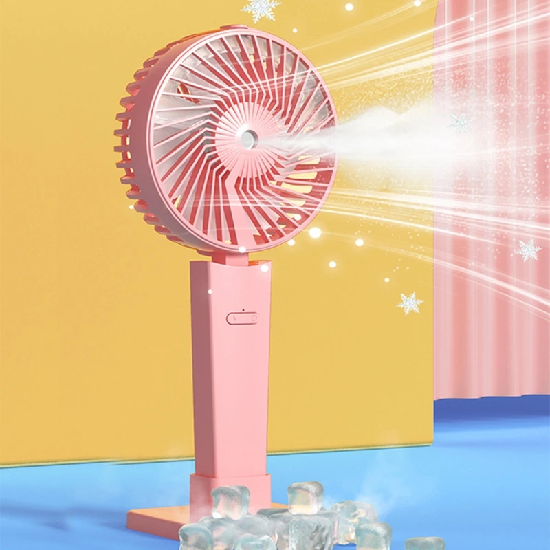Портативный портативный вентилятор с светодиодный &amp распыления воды
