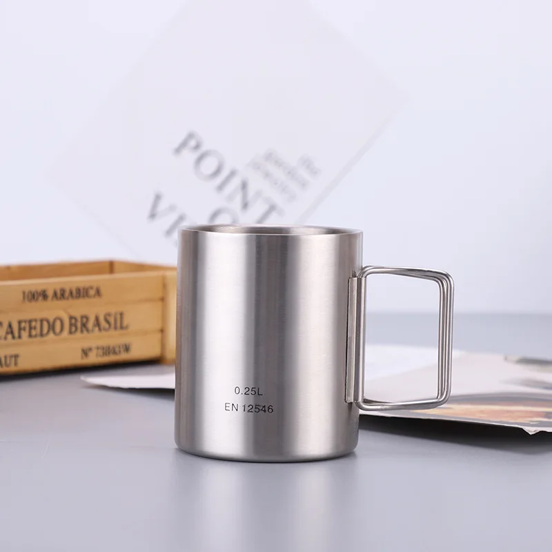 

Stainless Steel Cup Drinking Juice Beer Glass Portion Cups layer large drink juice cup household water cup home Travel Tool